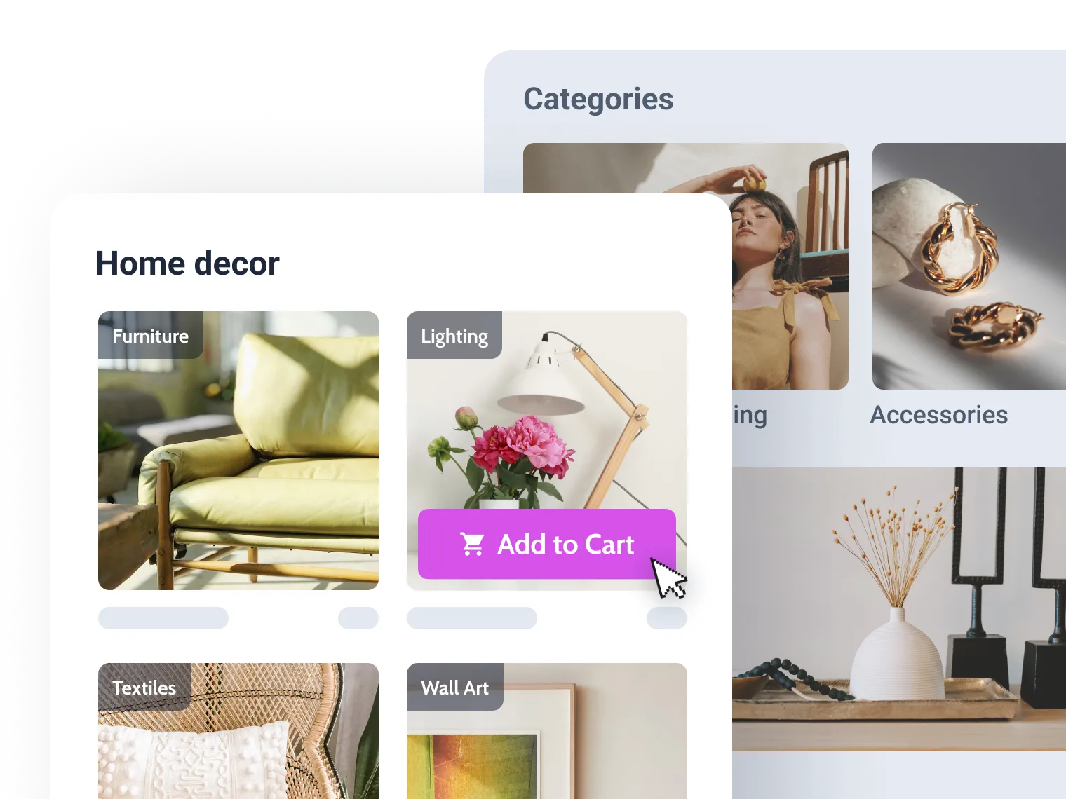 Product categories shop page