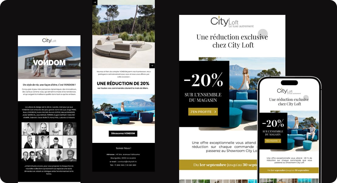 Email marketing City Loft Tunisia