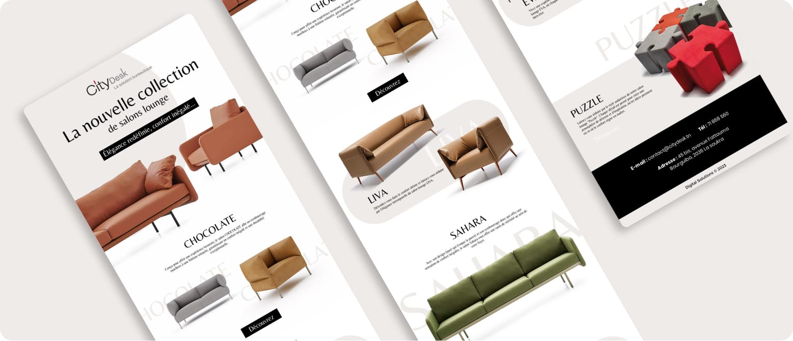 Professional email marketing campaign template by Digital Solutions